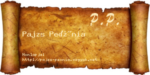 Pajzs Peónia névjegykártya